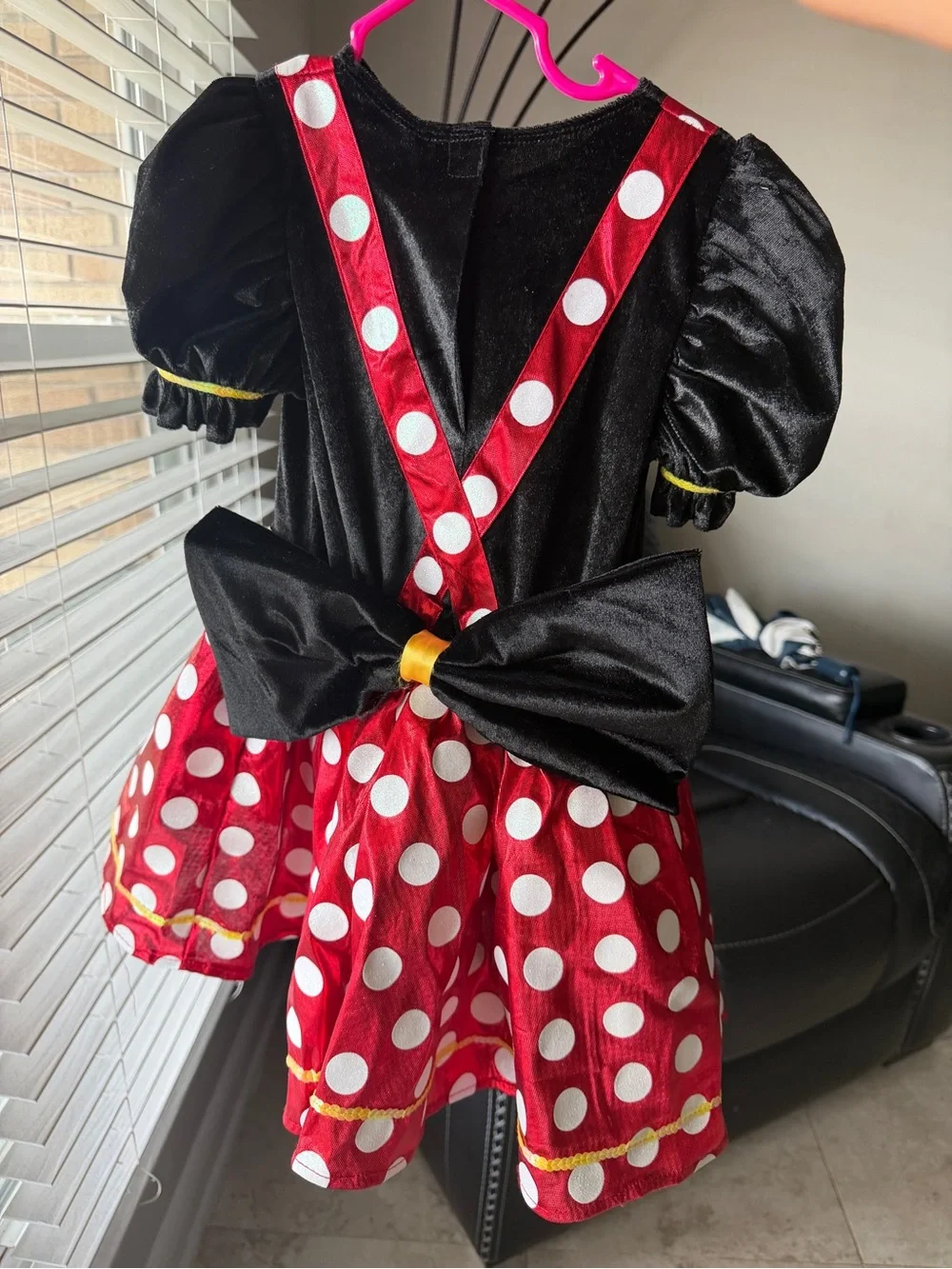 Disney Girls Black and Red Polka Dot Minnie Costume Dress